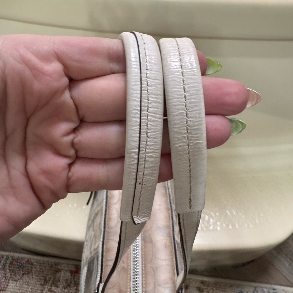 Coach Elegant Silver and Cream patchwork Tote Bag - image 7